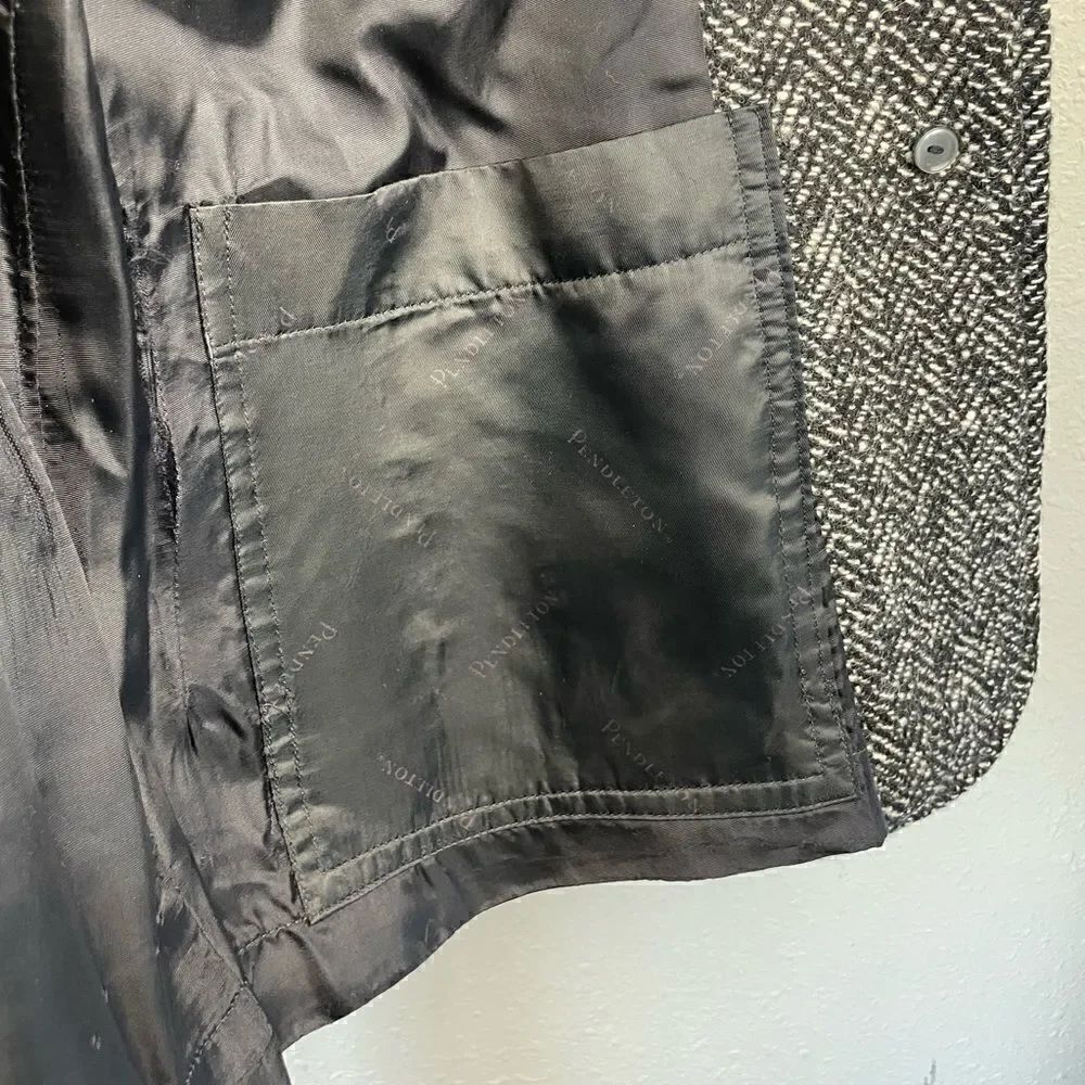 Karen Wool Button Down Jacket Size M EUC - Picture 9 of 9